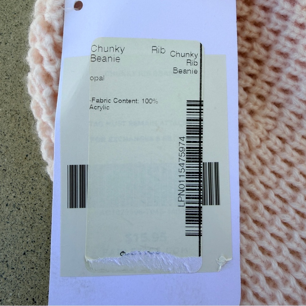 NEW Fabletics Pink Chunky Rib Knit Beanie - Picture 5 of 5